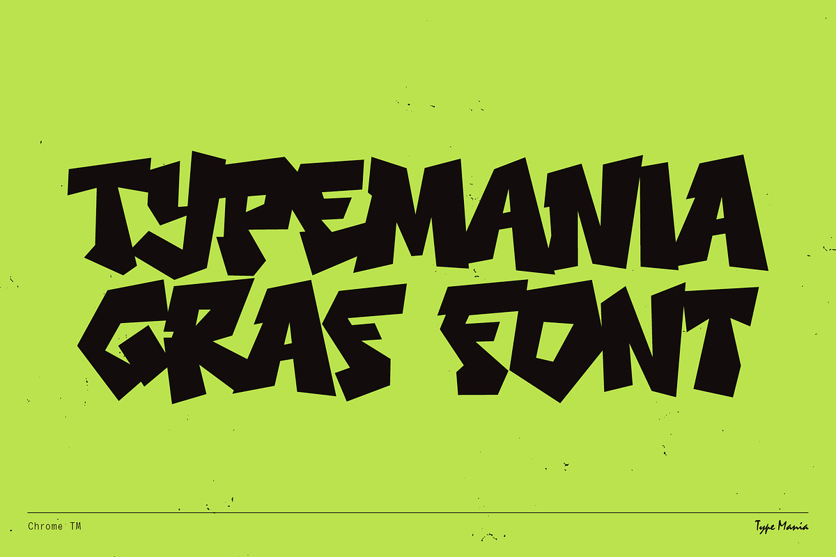 Chrome TM – Graffiti Font, a Handwritten Font by Type Mania (Photo 2 of 12)