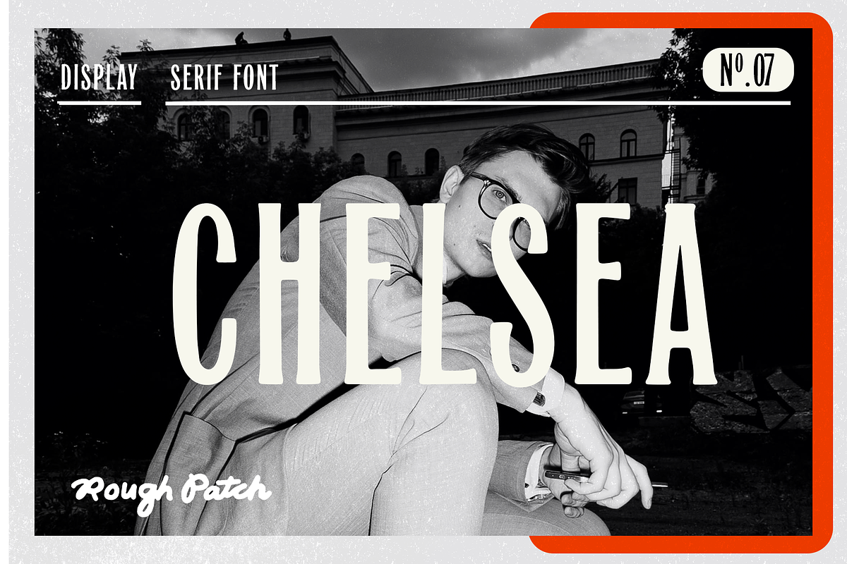 Chelsea | Vintage Serif Font, a Serif Font by Rough Patch Studio (Photo 1 of 7)