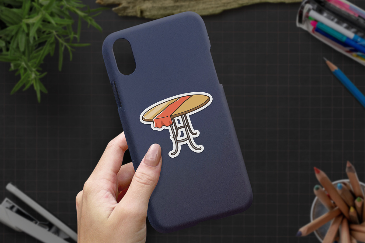Set of wooden tables sticker design, a Graphic by Allmostudio (Photo 5 of 5)