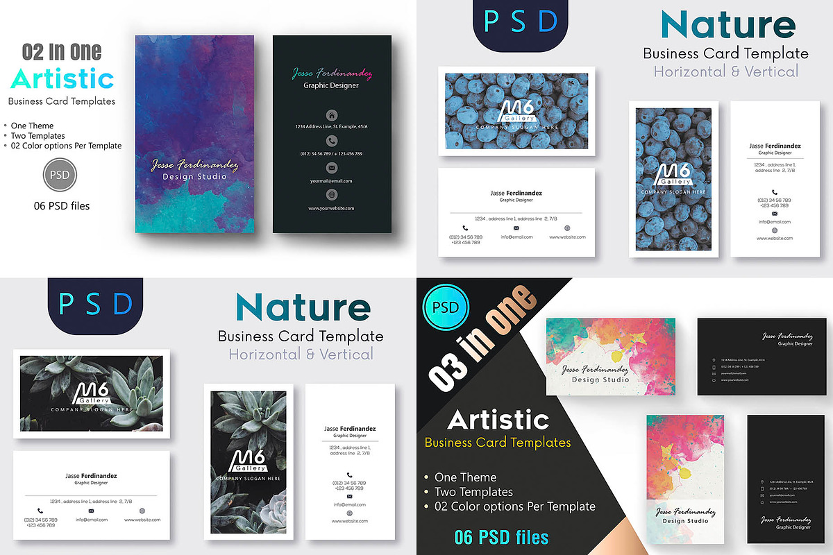 125 Business Card MEGA Bundle, a Business Card Template by M6 Gallery (Photo 14 of 33)