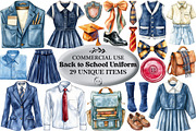Back to School Uniform Clipart, an Illustration by Craft Nest (Thumbnail 1 of 6)