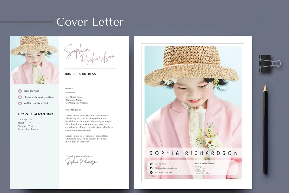 Child Actor Resume Template Canva, a Resume Template by Climbwithelevator (Photo 3 of 6)