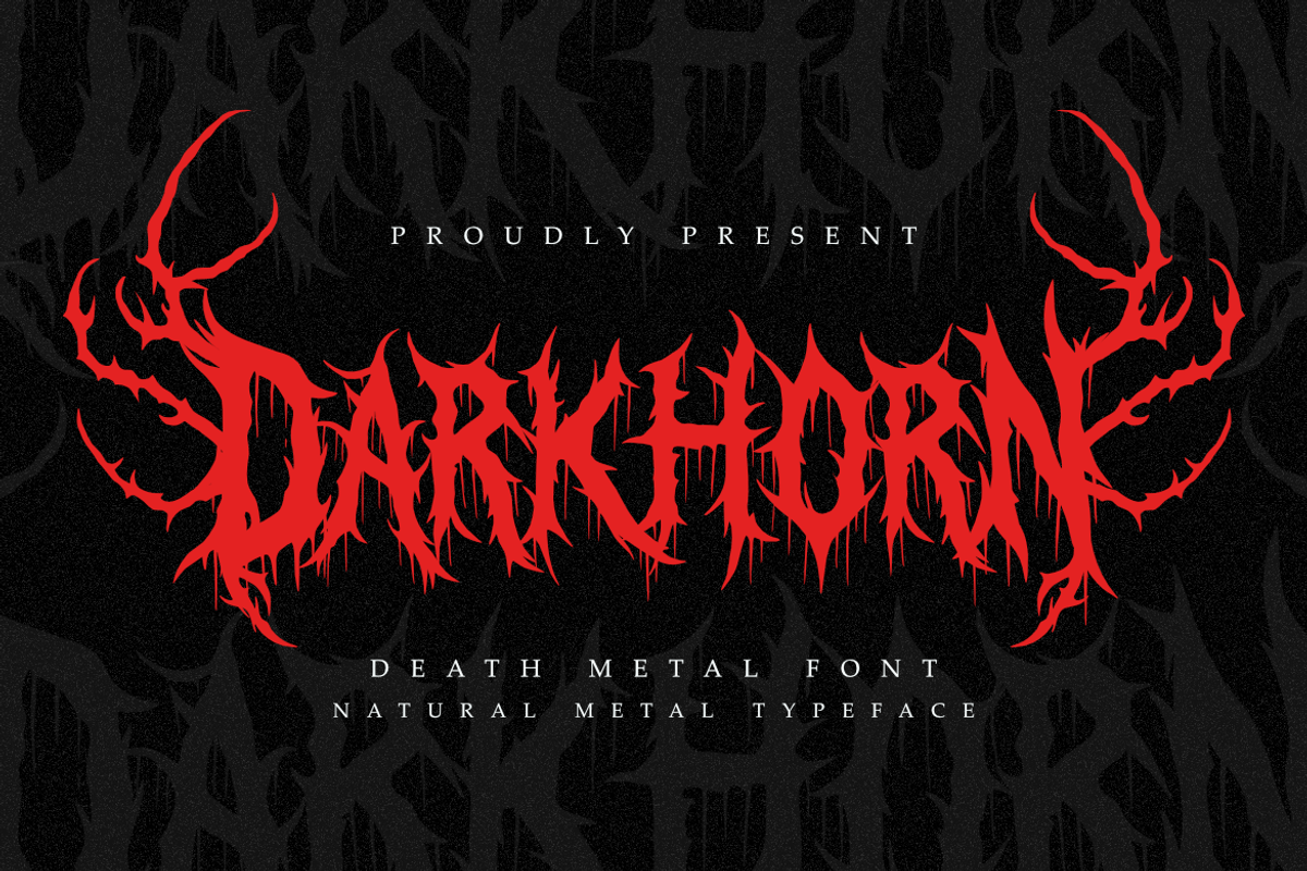 Darkhorn | Death Metal Font, a Symbol Font by Masyafi Studio (Photo 1 of 8)