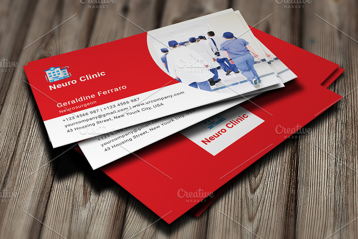 Neuro Clinic Business Card, a Business Card Template by graphicsunday (Photo 3 of 4)