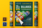 Billiards Tournament Poster, a Poster Template by Vector beauty (Thumbnail 1 of 3)