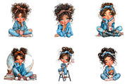 Whimsical valentine coffee girl clip, an Illustration by CreationArt (Thumbnail 3 of 7)