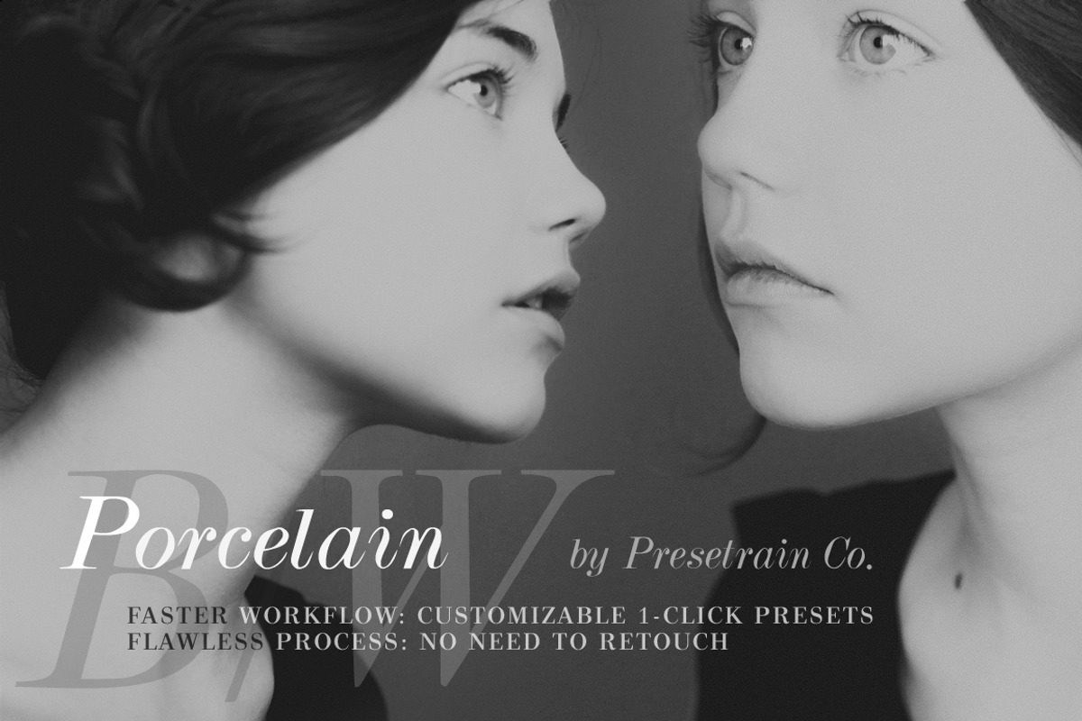 Porcelain B&W Lightroom Presets, an Action Add-On by Presetrain Co. (Photo 8 of 8)