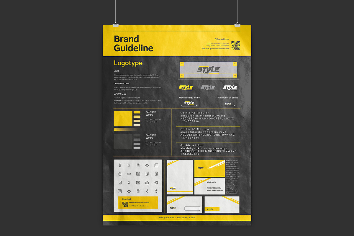 A3 Brand Guideline poster Design, a Presentation Template by Graphic Template (Photo 7 of 8)