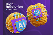 Artificial Intelligence 3D Icons, an Object 3D Model by Rakata Studio (Thumbnail 3 of 7)