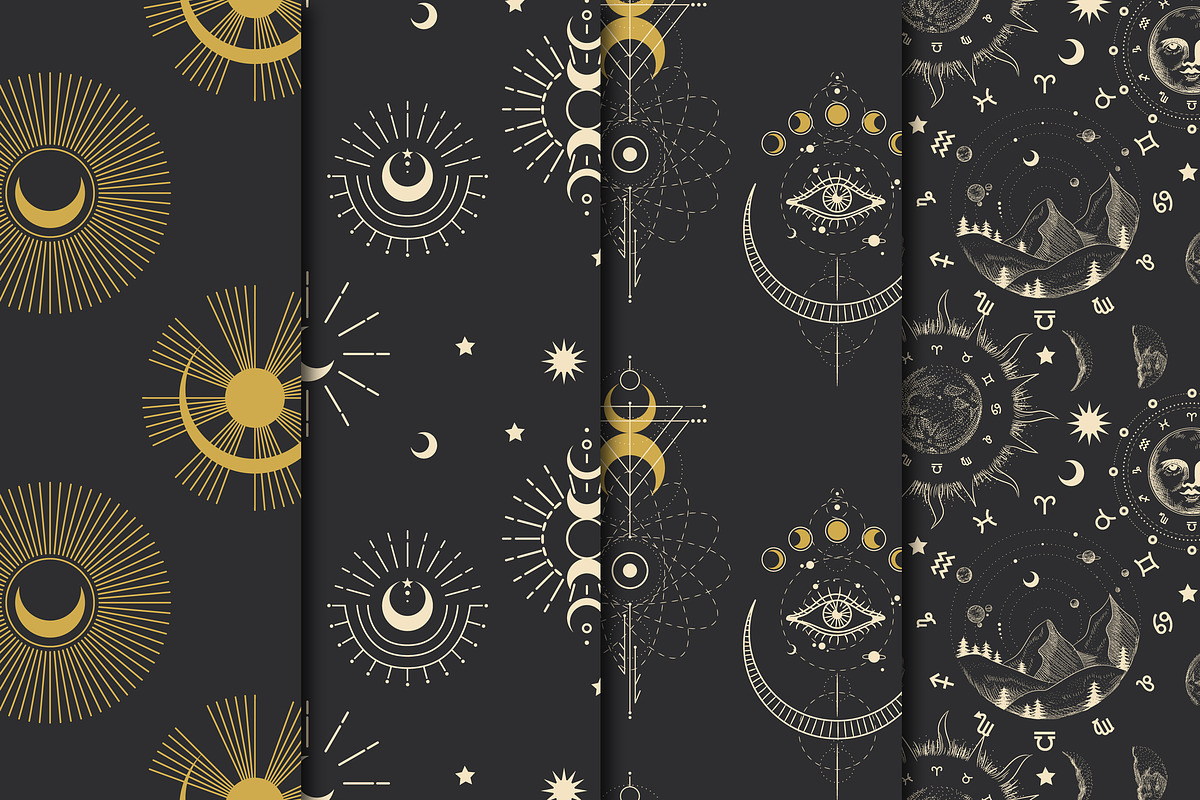 Cosmic signs and symbols, a Decorative Illustration by Chikovnaya (Photo 20 of 21)