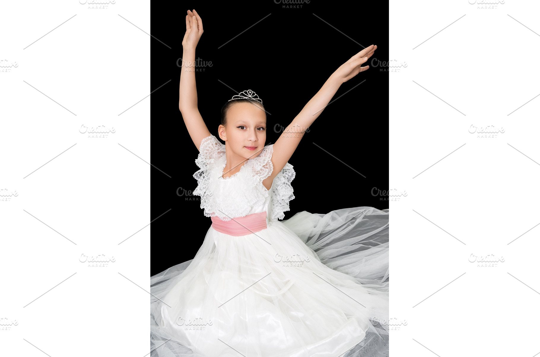 Girl ballerina in white long dress, an Arts & Entertainment Photo by Alexander-Piragis