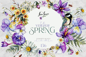 SPRING FLOWERS Watercolor Collection