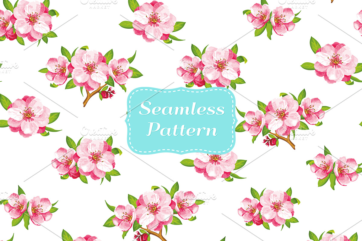 SET / Sakura blossom in various kind, an Illustration by Nadin_Lebedeva (Photo 6 of 7)