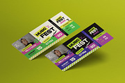Edgy Scribble Music Festival Ticket, a Card Template by graphicook (Thumbnail 1 of 3)