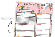 Bright Daily Tasks Planner Printable, a Stationery Template by Bella+Sophia Creative (Thumbnail 3 of 6)