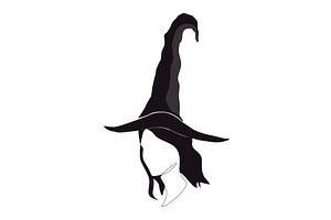 Silhouette of beautiful witch girl, an Illustration by Toltemara
