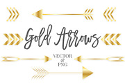 Gold Arrows Vector and PNG Graphics, a Graphic by TheBlogLoft (Thumbnail 2 of 2)