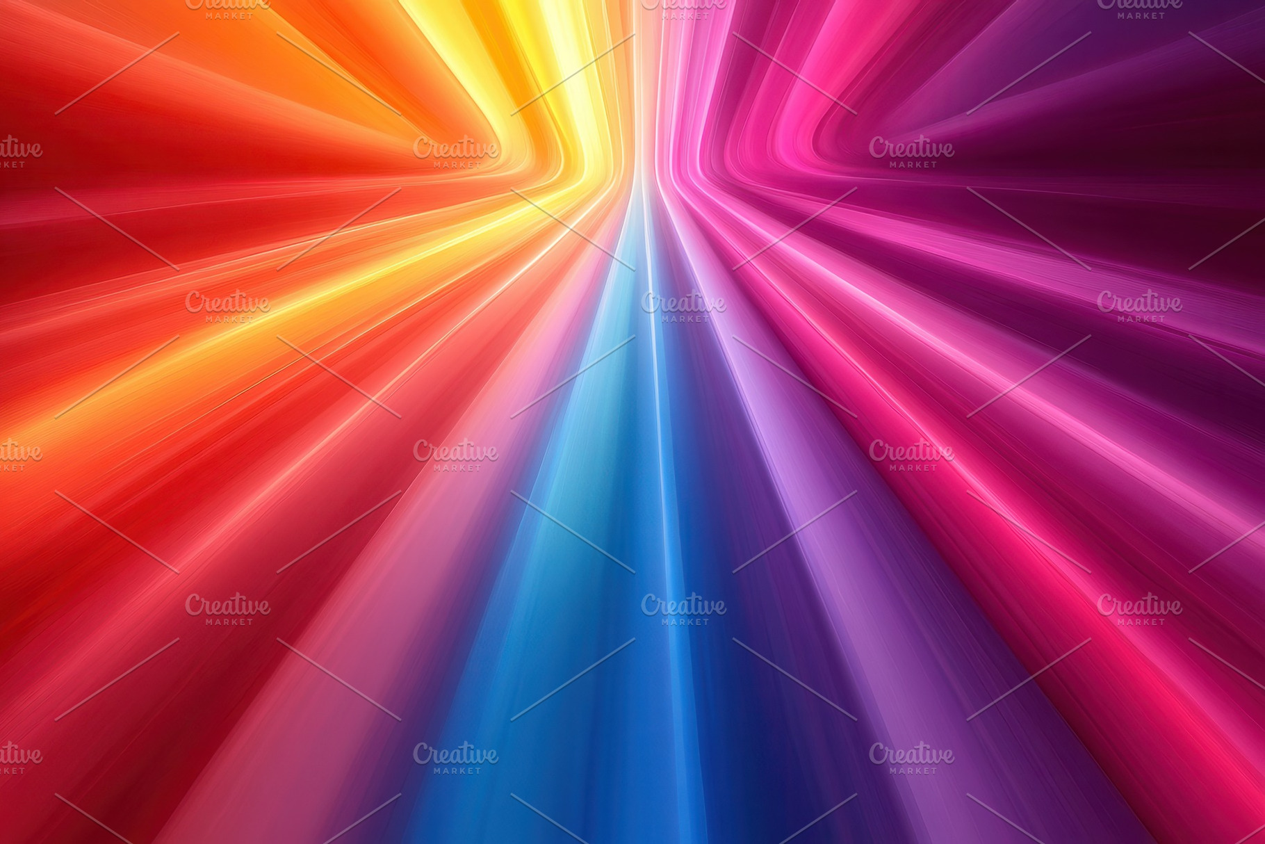Colorful abstract rays creating a vi, a Photo by Tanuart