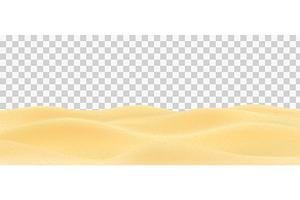 realistic beach coastline sand, an Illustration by ModVector