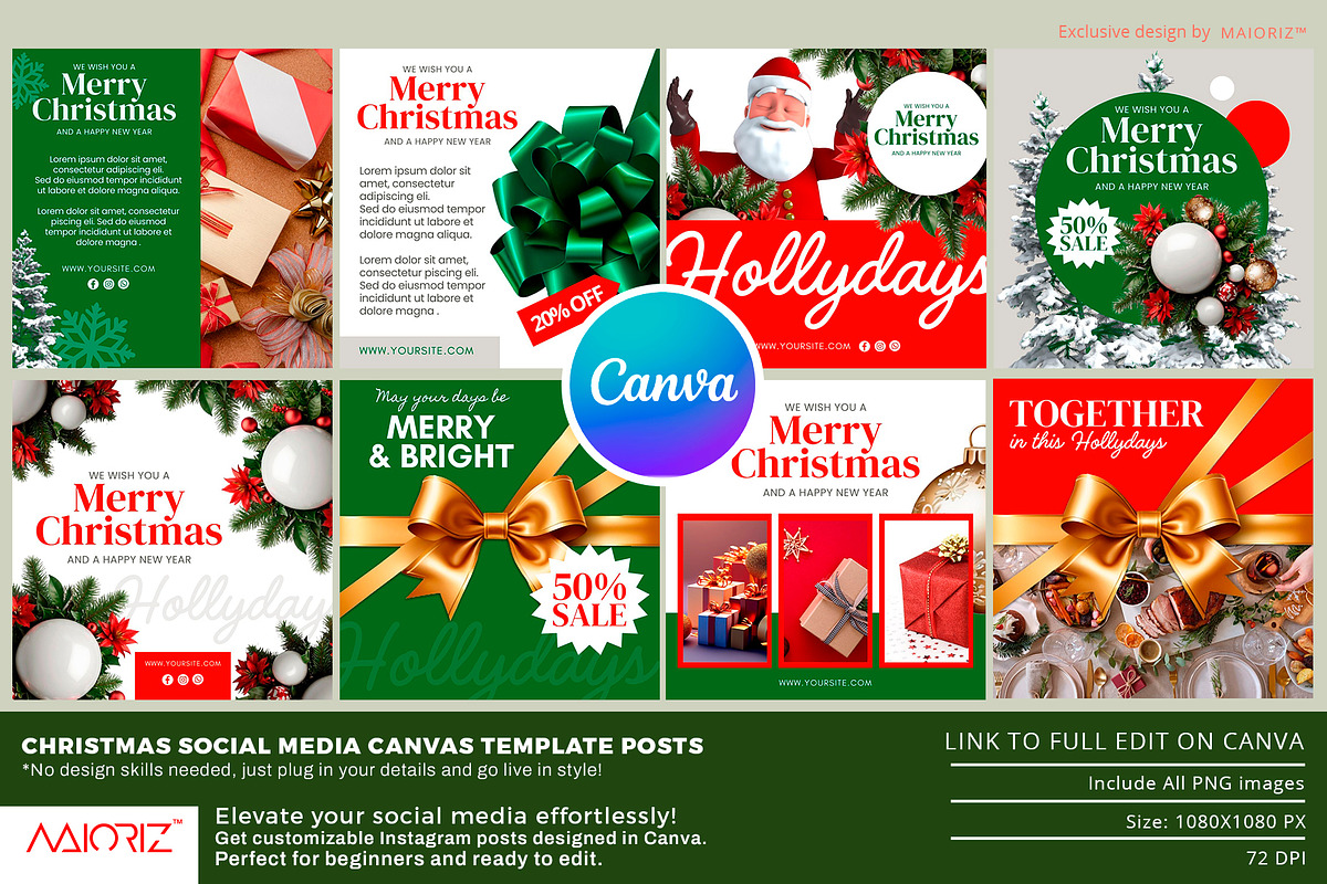 Christmas Canva Template, a Social Media Template by Maioriz Shop (Photo 2 of 3)