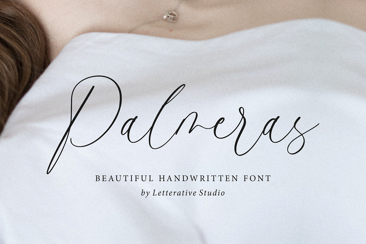 Palmeras Beautiful Handwritten Font, a Script Font by Letterative Studio (Photo 1 of 6)