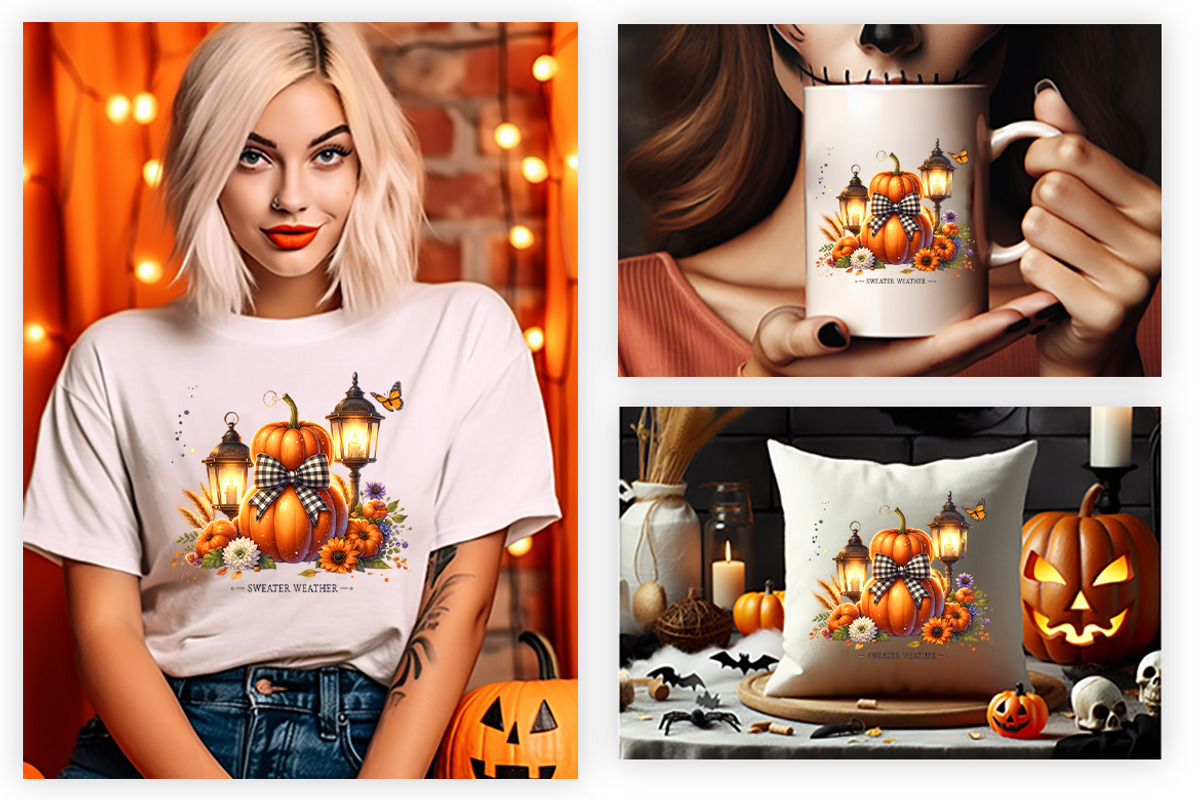 Pumpkin Lantern Autumn Harvest PNG, a Seasonal Illustration by Creative Arslan (Photo 3 of 3)