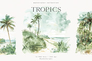 Watercolor Tropics, a Decorative Illustration by PeDe Designs (Thumbnail 8 of 13)