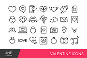 Valentine Line icons, an Icon by Woo Graphics (Thumbnail 1 of 2)