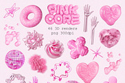 PINKCORE Graphic collage collection, a Graphic by LarysaZabrotskaya (Thumbnail 3 of 10)