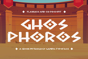 Ghosphoros - Game Font, a Font by Flawless And Co