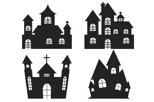 Halloween Haunted Houses Set 1