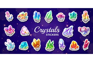 Cartoon magic stones and crystal, an Object Illustration by Vector Tradition