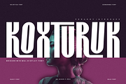Koxturuk - Tall & Condensed Font, a Sans Serif Font by QR Design Studio (Thumbnail 1 of 7)