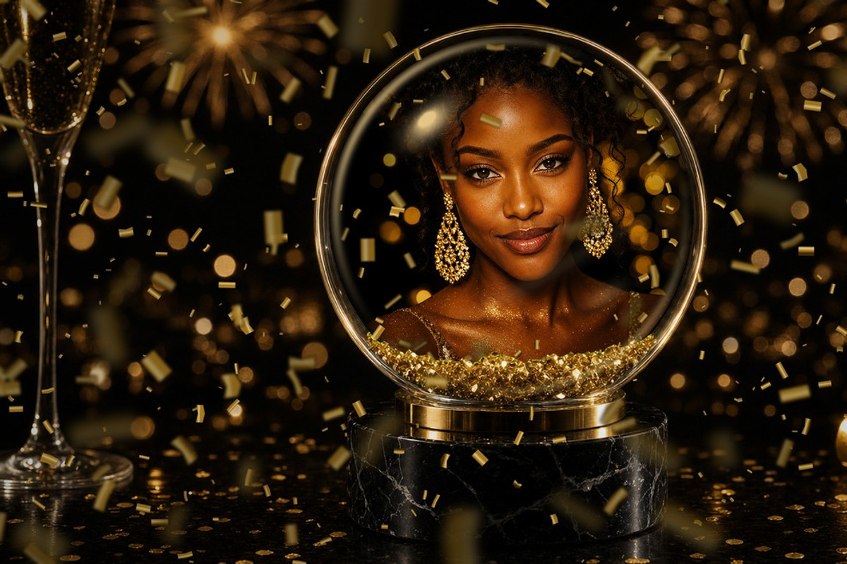 Gold Snow Globe Photo Effect, a Social Media Template by DesignerCandies (Photo 3 of 4)