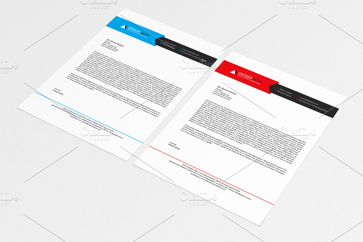 Corporate Letterhead, a Stationery Template by Shishir Khan