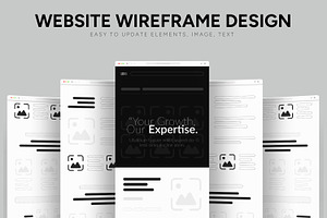 Website Wireframe Layout, a Wireframe Template by CreativeShaper