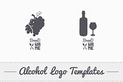 4 Liquor store/Bar Logos, a Branding & Logo Template by Zhemchuzhina (Thumbnail 3 of 4)