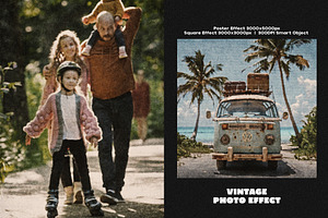 Vintage Square, Poster Photo Effect, a Layer Style Add-On by iDoodle Studio