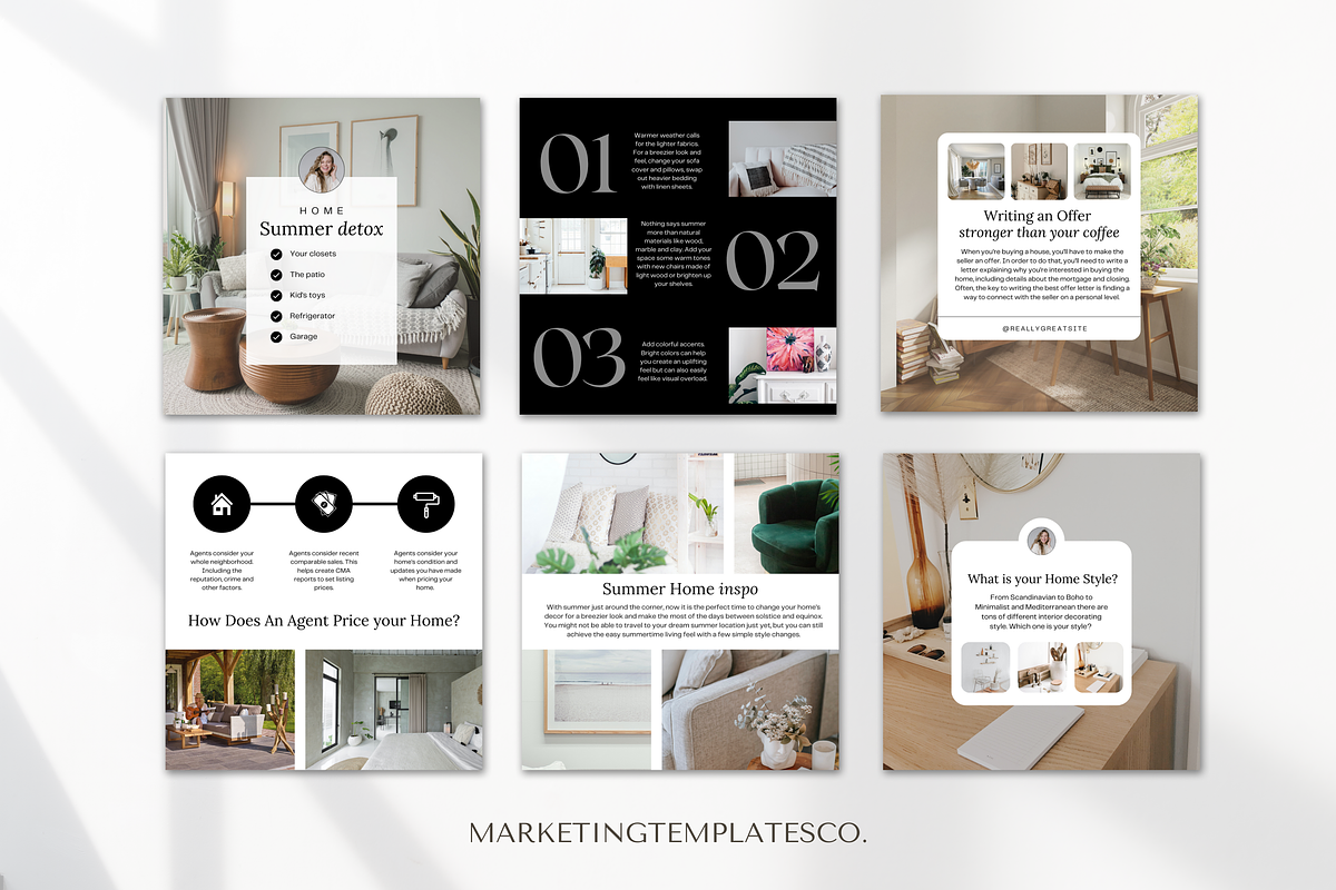 June Real Estate Social Media Posts, a Social Media Template by Marketing Templates Co. (Photo 2 of 10)