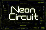 Neon Circuit - Modern Display Font, a Sans Serif Font by overlaytemplates (Thumbnail 1 of 5)