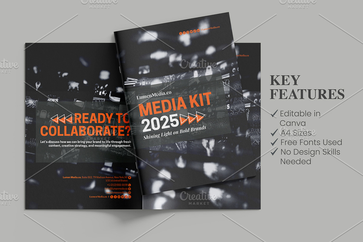 Modern Media Kit Template for Canva, a Brochure Template by Oshin Design (Photo 3 of 7)