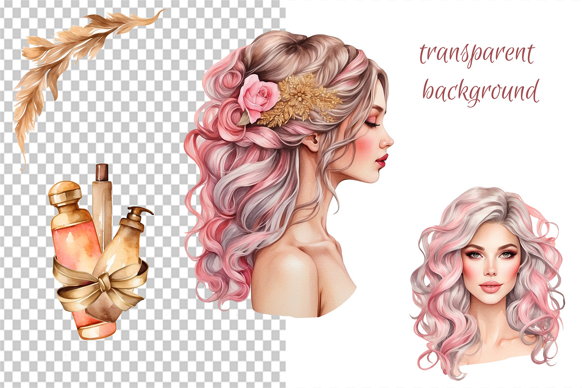 Hair salon png clipart, beauty png, an Object Graphic by Mrs.Swan_Design (Photo 2 of 6)