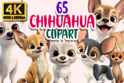 Chihuahua Clipart PNG Bundle, a Graphic by M9 Design (Thumbnail 1 of 11)