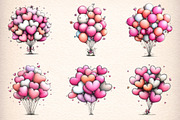 Whimsical Birthday Balloon Graphics, an Illustration by Digital Artistic99 (Thumbnail 2 of 11)