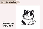 32 Cute Cat Coloring Book for Kids, an Animal Illustration by LA Design (Thumbnail 7 of 10)