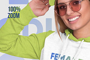 Female Hoodie & Baseball Cap Mockup, a Hoody Mockup by Hi, Mock-Up! (Thumbnail 2 of 9)