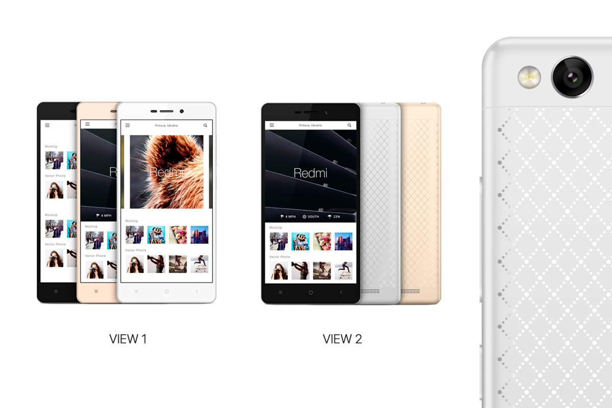 Xiaomi Redmi 3 Vector MockUp (PSD), a Product Mockup by Alex_Yanko (Photo 2 of 5)