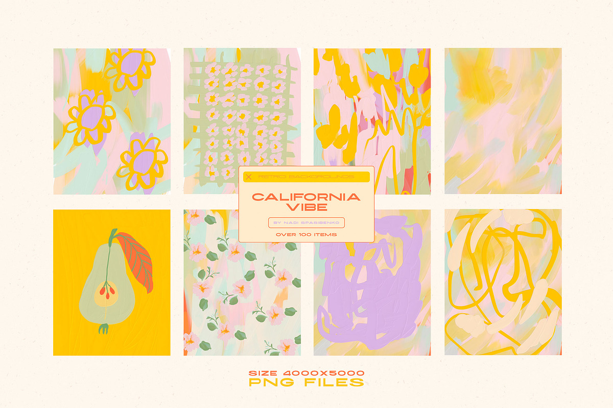 California - Acrylic Retro Textures, a Wallpaper Graphic by nadispasibenko (Photo 10 of 22)