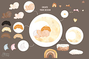 BABY PORTRAIT CREATOR. Boho newborn, a Person Illustration by OlliArtDesign (Thumbnail 3 of 14)