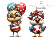 4th of July Chicken Clipart, a Seasonal Illustration by Designking (Thumbnail 1 of 5)